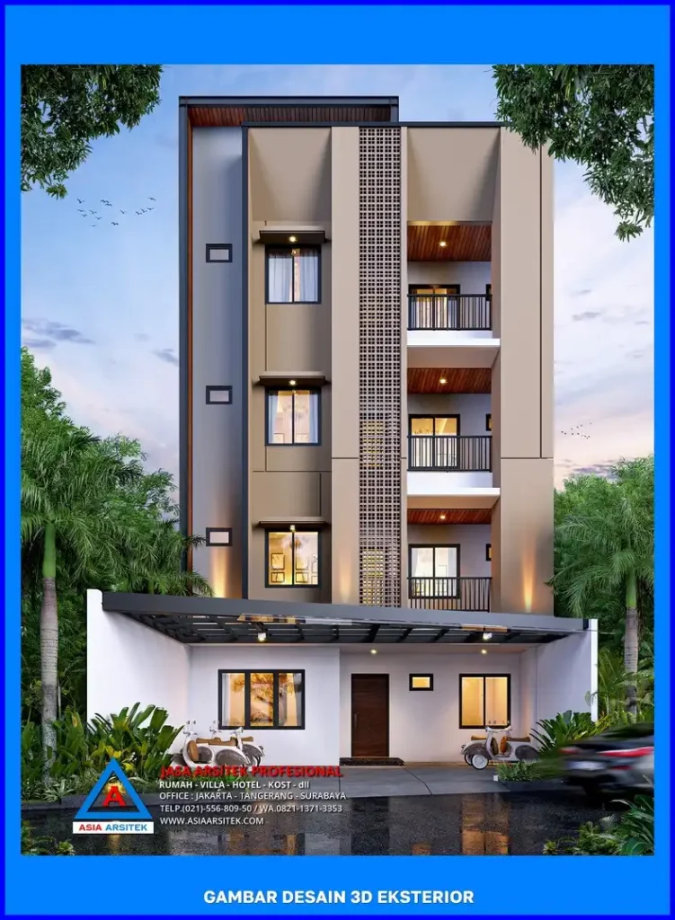 teras depan Jasa Desain Interior Rumah Kost Depok