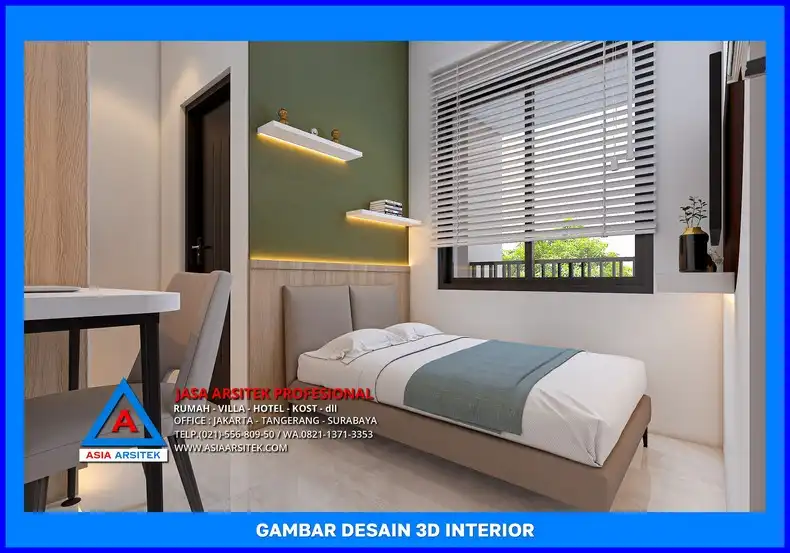 kamar tidur kost Jasa Desain Interior Rumah Kost Depok