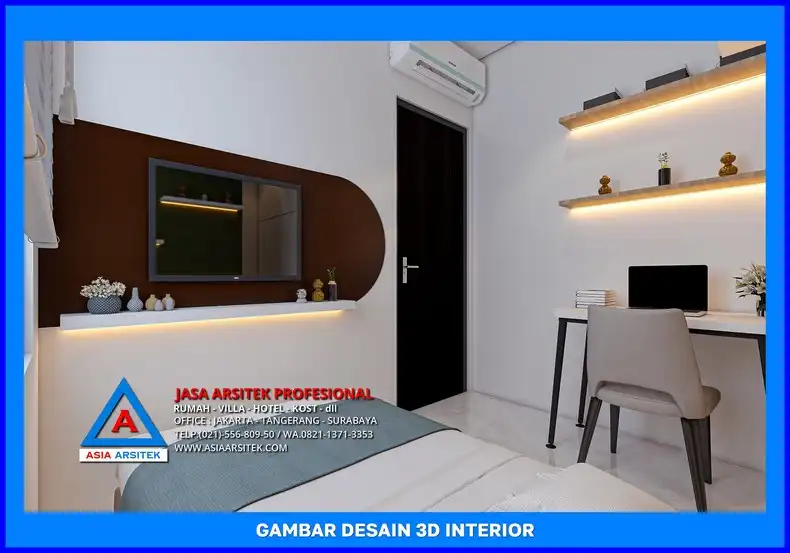 area tv rumah kost Jasa Desain Interior Rumah Kost Depok