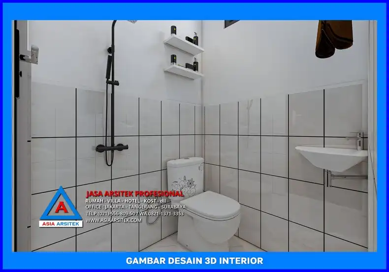 kamar mandi Jasa Desain Interior Rumah Kost Depok