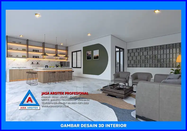 ruang bersama Jasa Desain Interior Rumah Kost Depok