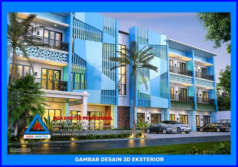 tampak depan Jasa Desain Rumah Kost Cepat di Depok