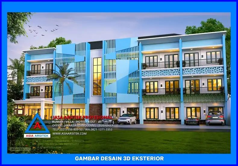 fasad Jasa Desain Rumah Kost Cepat di Depok