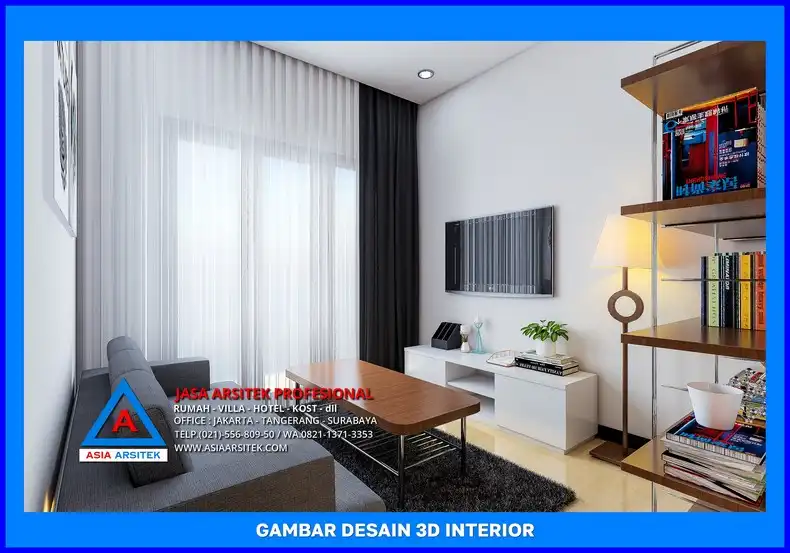 ruang duduk Jasa Desain Rumah Kost Cepat di Depok