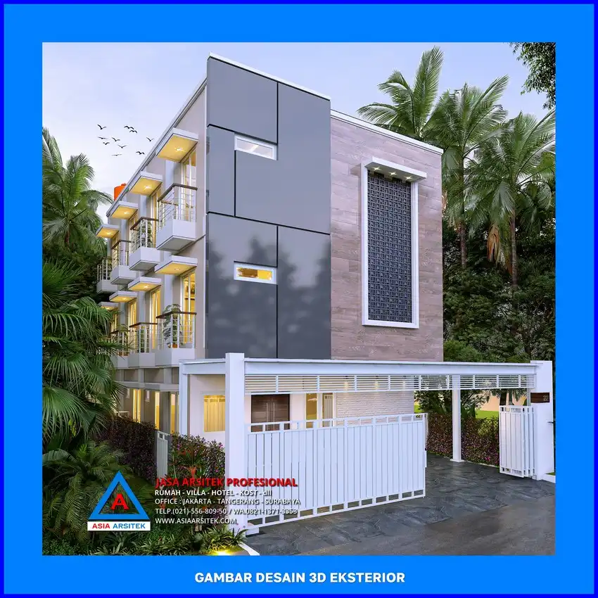fasad Jasa Desain Rumah Kost Murah di Depok