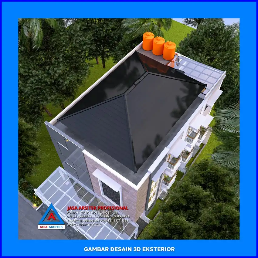 tampak atas rumah kost Jasa Desain Rumah Kost Murah di Depok