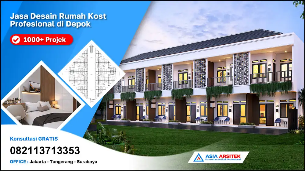 cover Jasa Desain Rumah Kost Profesional di Depok