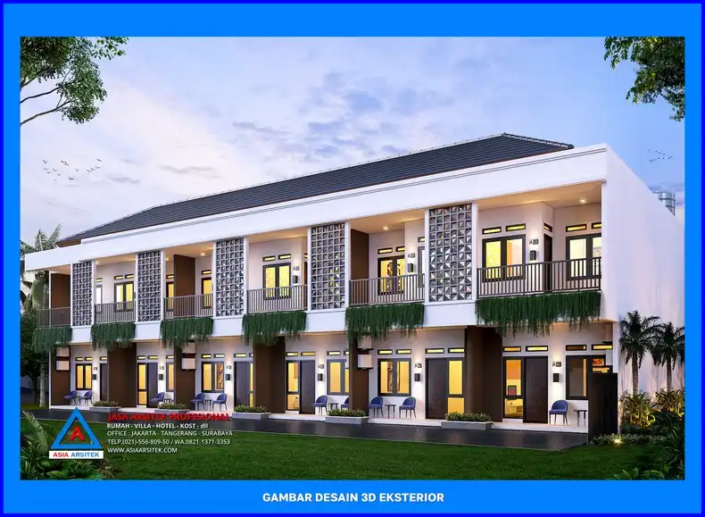 fasad rumah kost Jasa Desain Rumah Kost Profesional di Depok