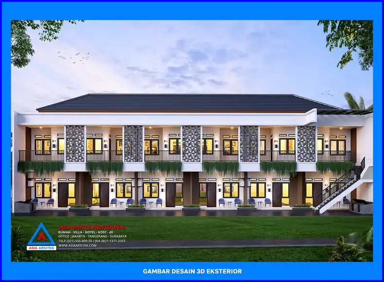 bagian depan Jasa Desain Rumah Kost Profesional di Depok