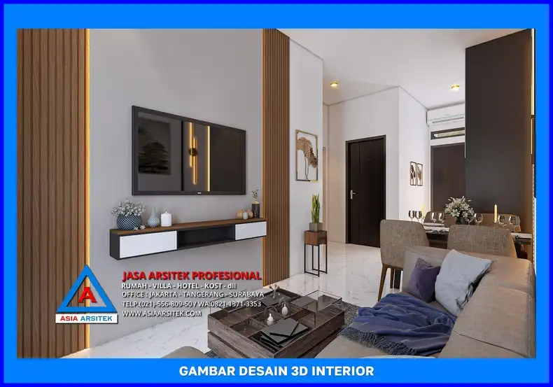 ruang tv Jasa Desain Rumah Kost Profesional di Depok