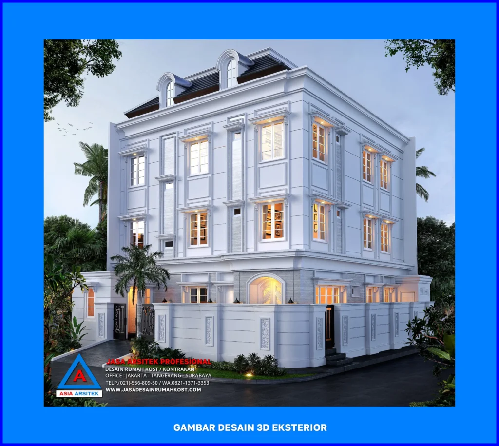 tampak depan Jasa Desain Rumah Kost Siap Huni di Depok