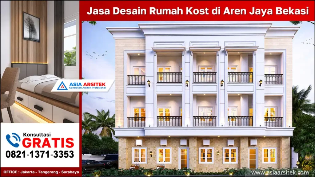 Jasa Desain Rumah Kost di Aren Jaya Bekasi