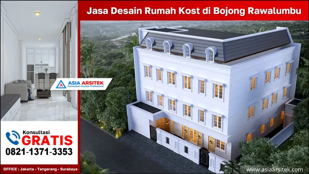 Jasa Desain Rumah Kost di Bojong Rawalumbu Bekasi