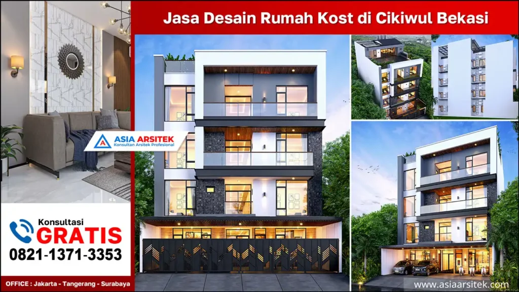 Jasa Desain Rumah Kost di Cikiwul Bekasi