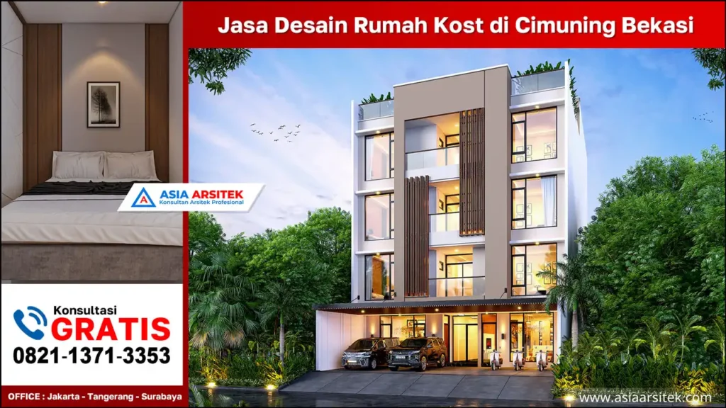 Jasa desain rumah kost di Cimuning Bekasi – Layanan profesional untuk desain kost modern, minimalis, dan fungsional, sesuai kebutuhan bisnis Anda.