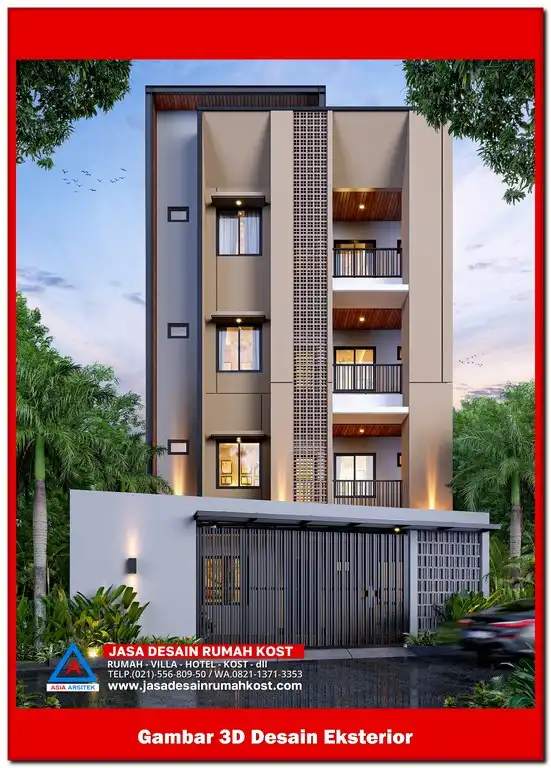 Jasa Desain Rumah Kost di Harapan Baru Bekasi