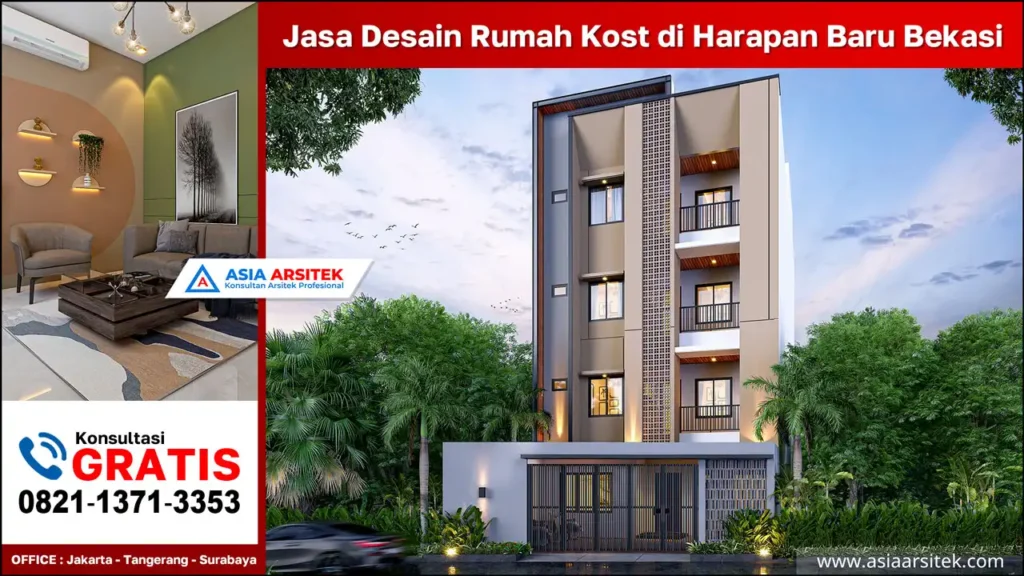 Jasa Desain Rumah Kost di Harapan Baru Bekasi