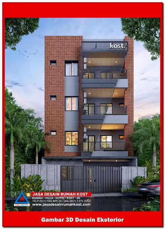 Jasa Desain Rumah Kost di Harapan Jaya Bekasi