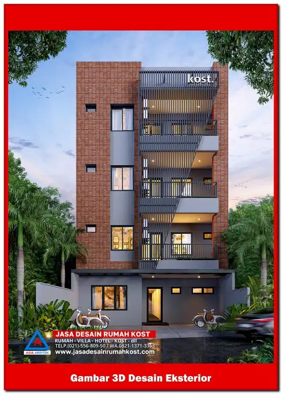 Jasa Desain Rumah Kost di Harapan Jaya Bekasi