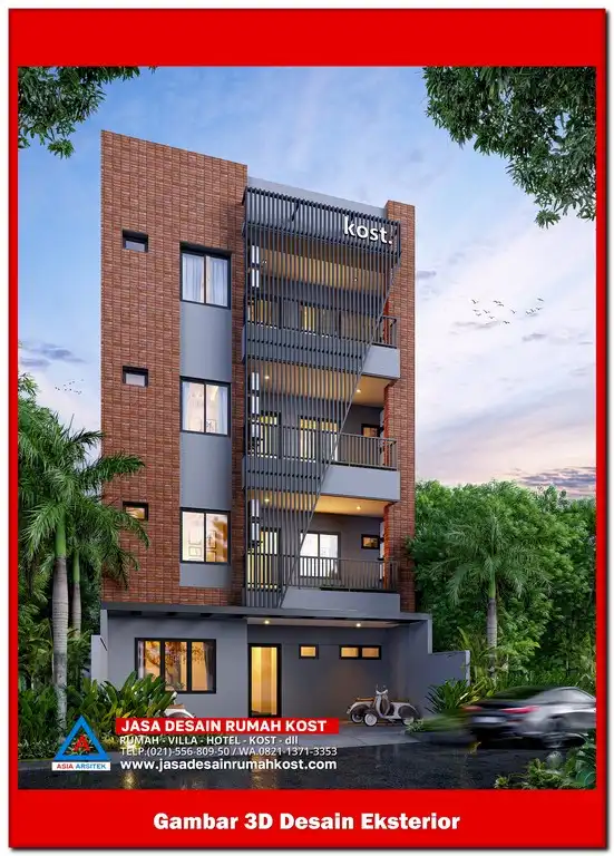 Jasa Desain Rumah Kost di Harapan Jaya Bekasi