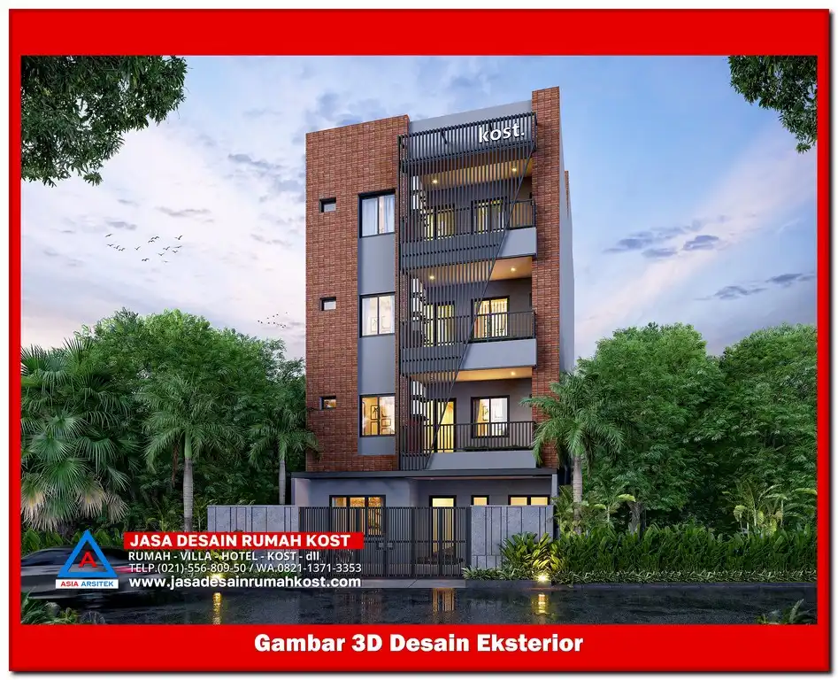 Jasa Desain Rumah Kost di Harapan Jaya Bekasi
