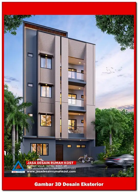 Jasa Desain Rumah Kost di Harapan Mulya Bekasi