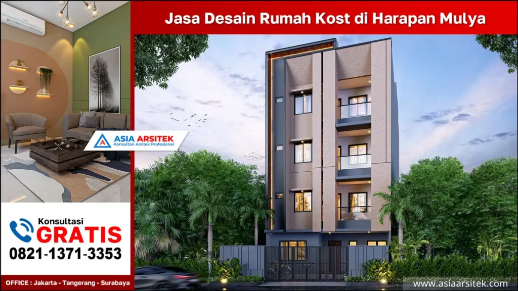 Jasa Desain Rumah Kost di Harapan Mulya Bekasi