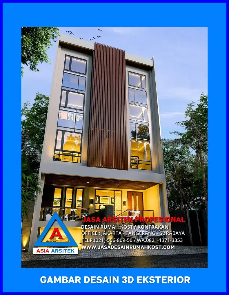 fasad Rekomendasi Jasa Desain Rumah Kost di Depok