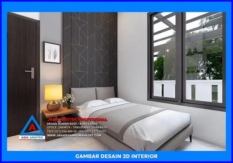 kamar tidur Rekomendasi Jasa Desain Rumah Kost di Depok
