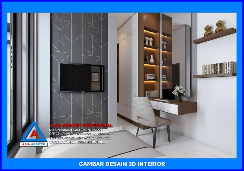 meja belajar Rekomendasi Jasa Desain Rumah Kost di Depok