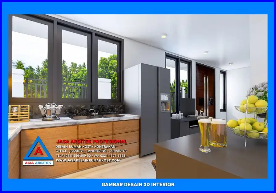 dapur Desain Rumah Kost Dengan Fasilitas Lengkap di Depok