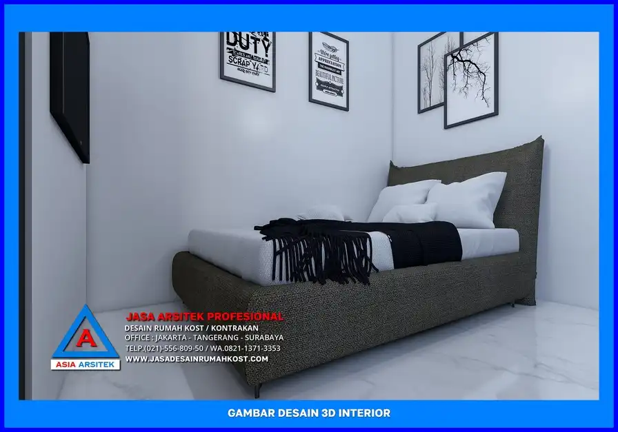 kamar tidur kost Desain Rumah Kost Dengan Fasilitas Lengkap di Depok