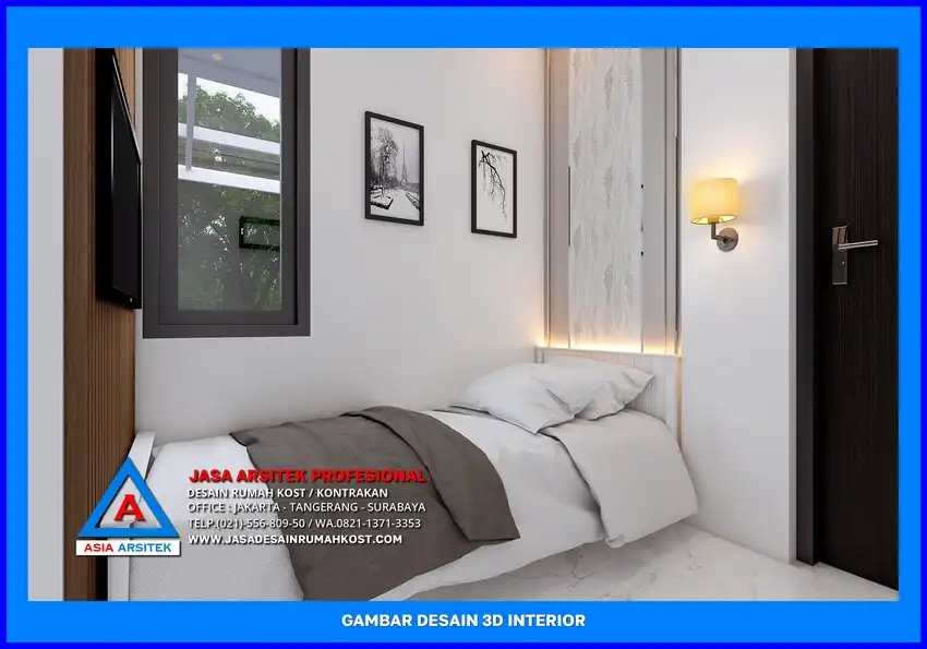 kamar Desain Rumah Kost Hemat Biaya di Depok