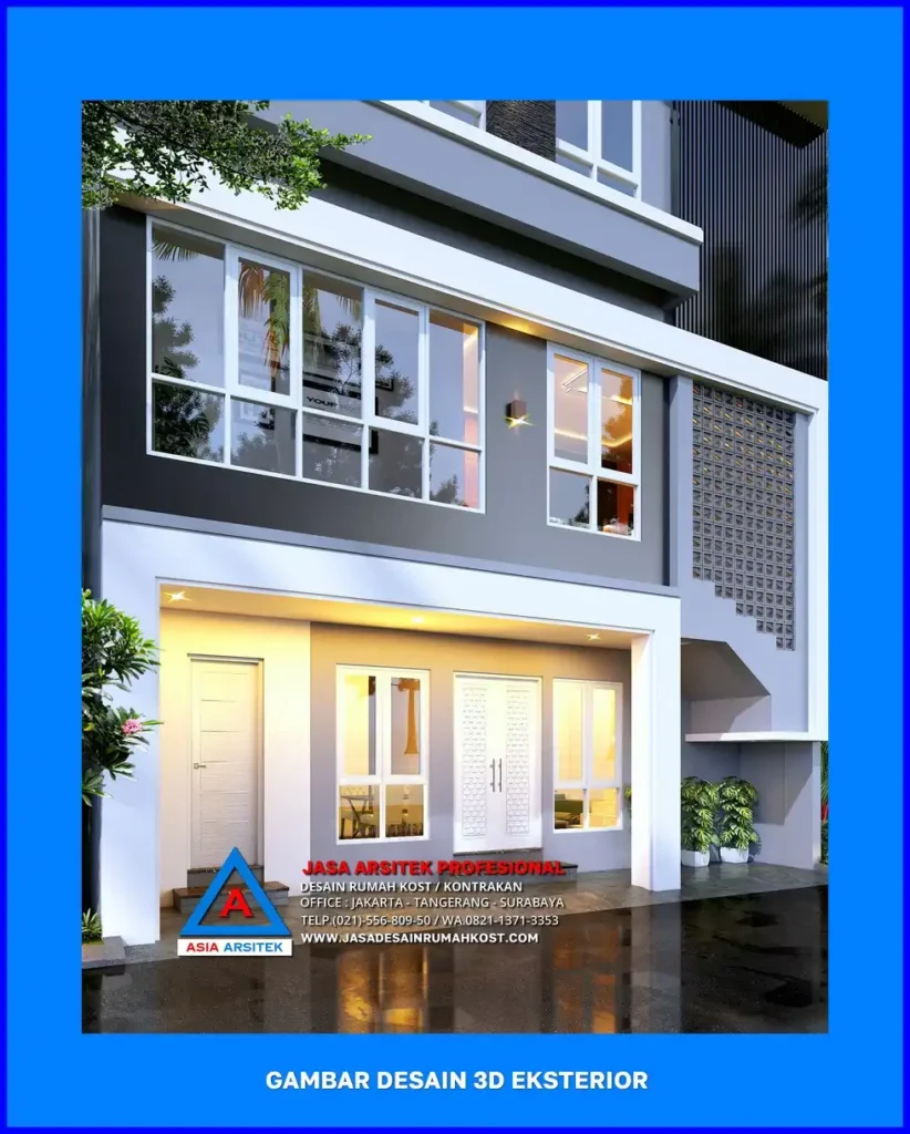 teras Desain Rumah Kost Ramah Lingkungan di Depok