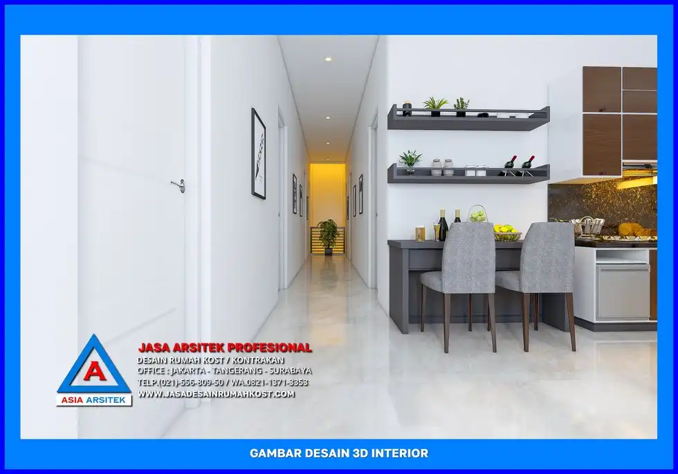 selasar kosan Desain Rumah Kost Ramah Lingkungan di Depok