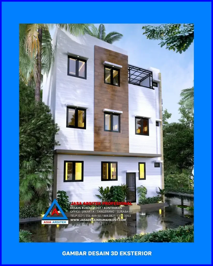 fasad Desain Rumah Kost Untuk Mahasiswa di Depok