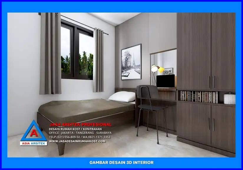 kamar tidur Desain Rumah Kost Untuk Mahasiswa di Depok