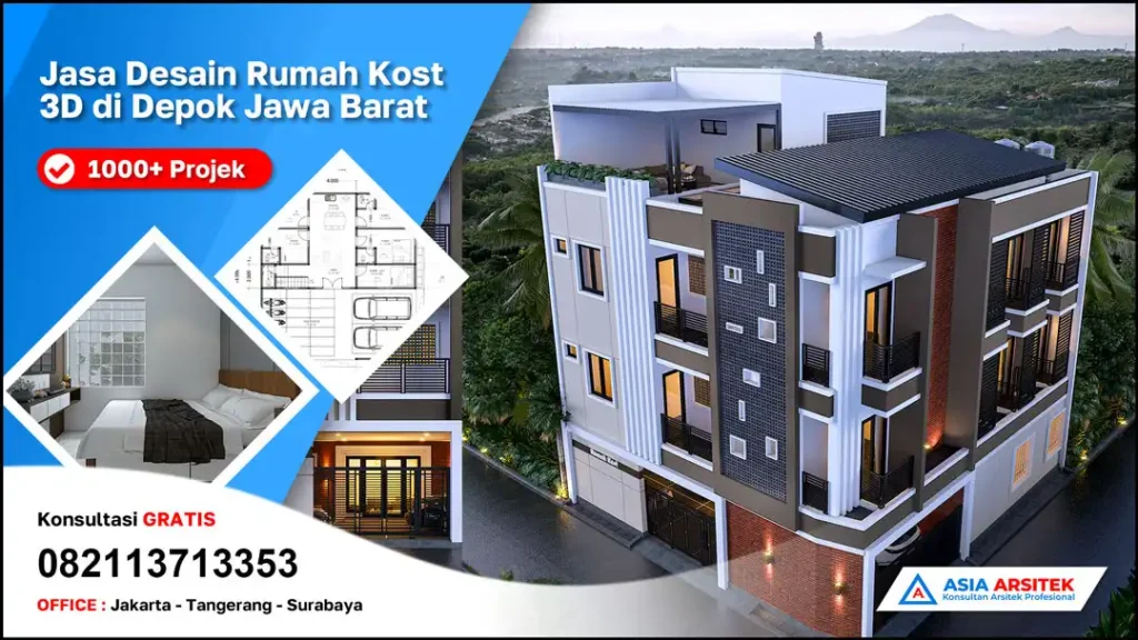 cover Jasa Desain Rumah Kost 3D di Depok