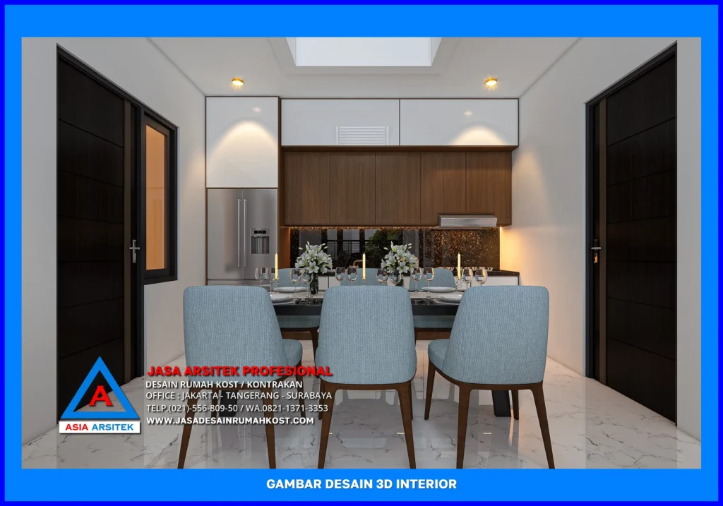 ruang makan Jasa Desain Rumah Kost 3D di Depok