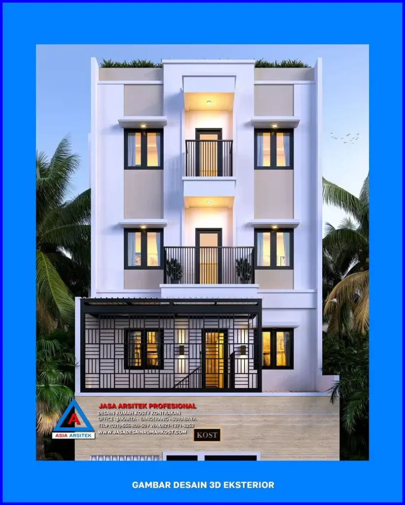 fasad Jasa Desain Rumah Kost Berkualitas Tinggi di Depok