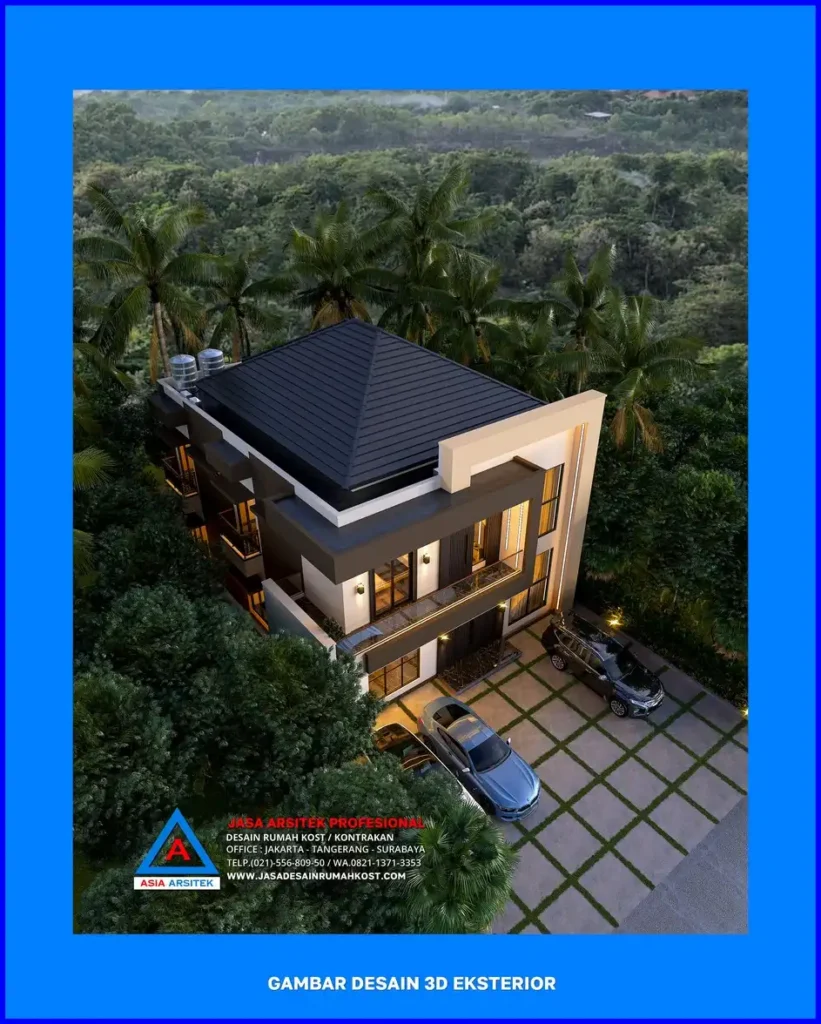 tampak atas Jasa Desain Rumah Kost Dengan Garansi di Depok