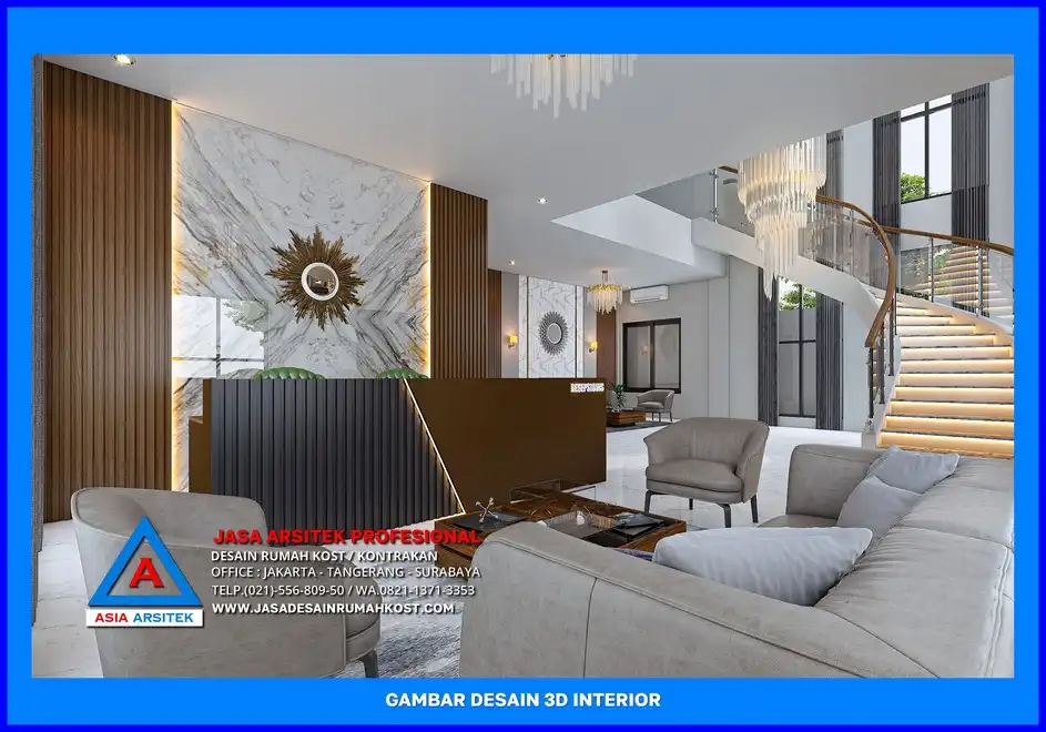lobby Jasa Desain Rumah Kost Dengan Garansi di Depok