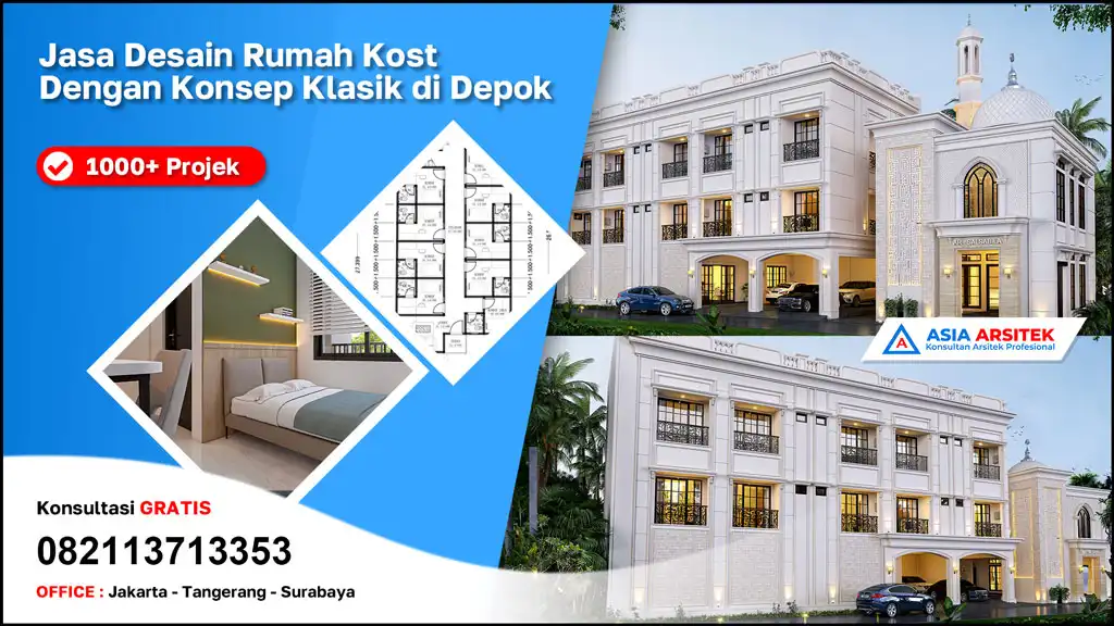 header Jasa Desain Rumah Kost Dengan Konsep Klasik di Depok