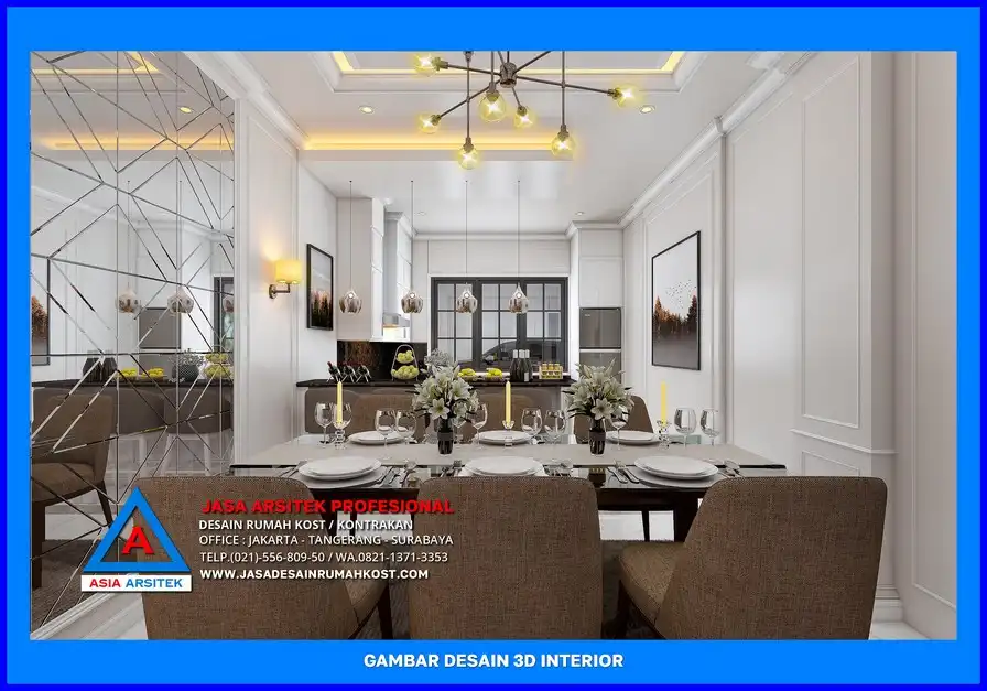 ruang makan Jasa Desain Rumah Kost Dengan Konsep Klasik di Depok