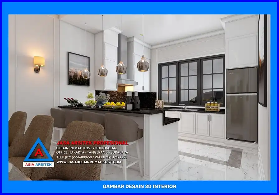 pantry Jasa Desain Rumah Kost Dengan Konsep Klasik di Depok