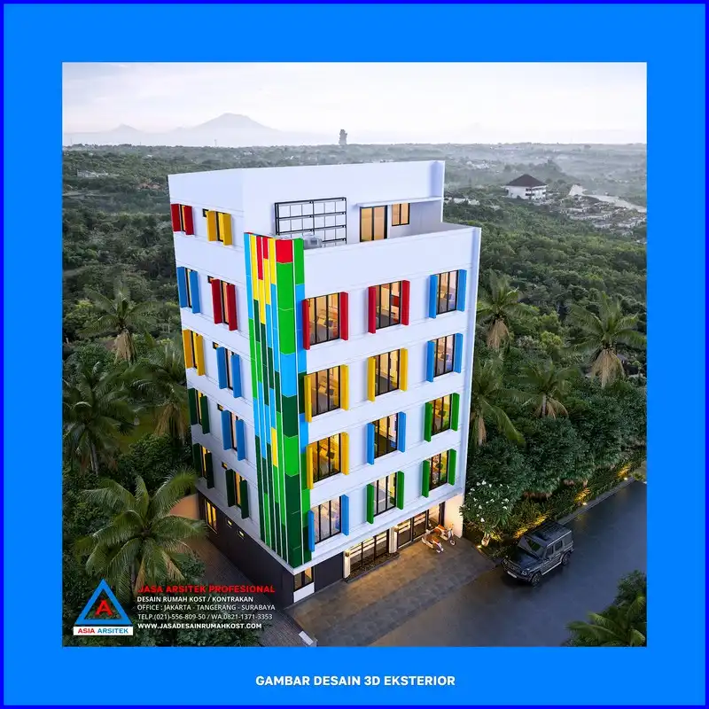 tampak atas Jasa Desain Rumah Kost Dengan Konsep Unik di Depok