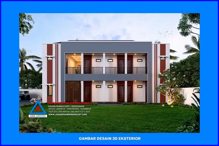 fasad Jasa Desain Rumah Kost Dengan Konsultasi Gratis di Depok