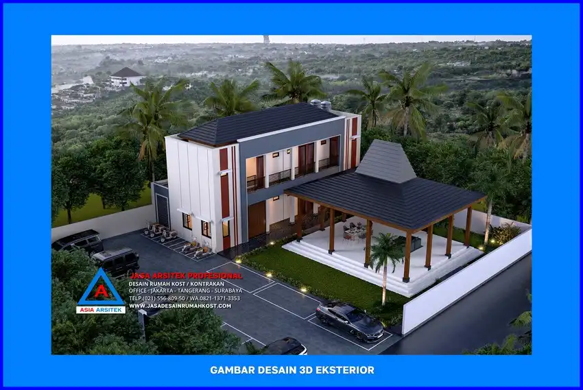 tampak atas Jasa Desain Rumah Kost Dengan Konsultasi Gratis di Depok