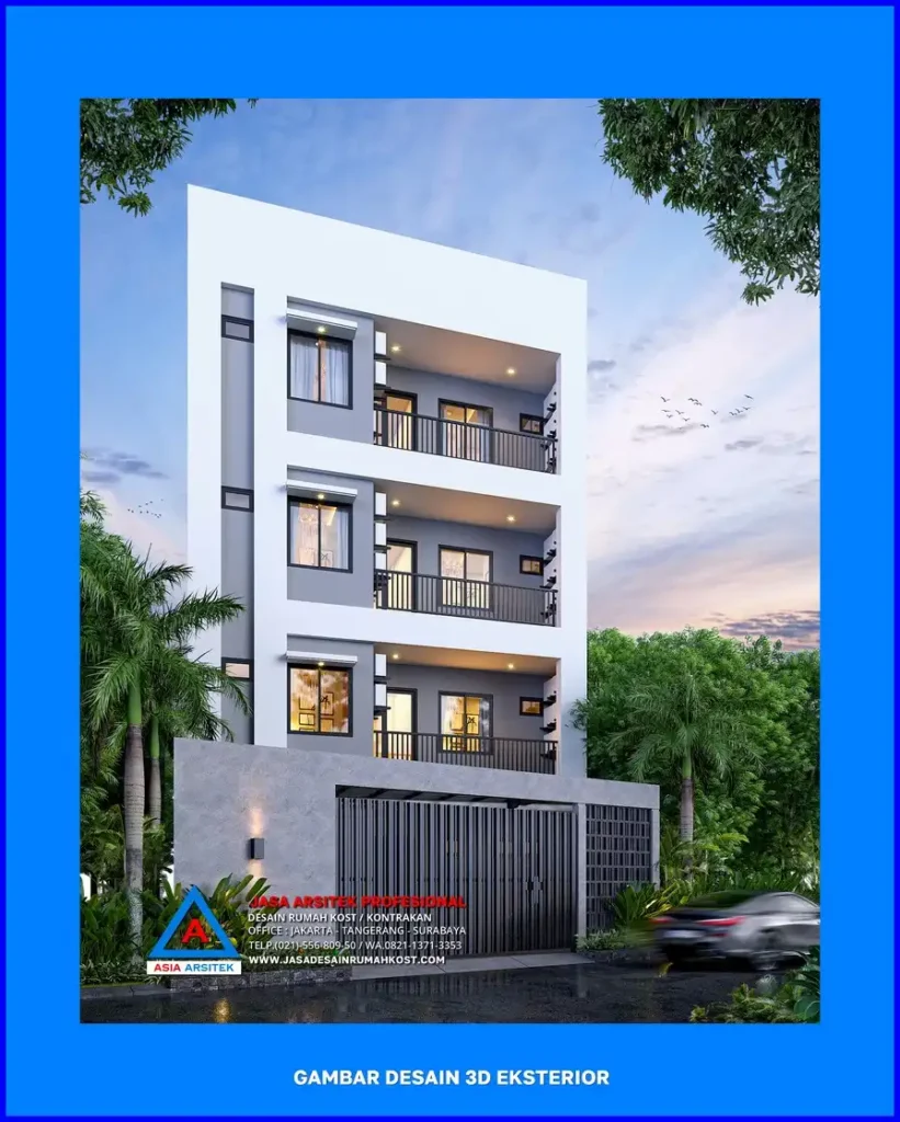 fasad Jasa Desain Rumah Kost Dengan Material Terbaik di Depok