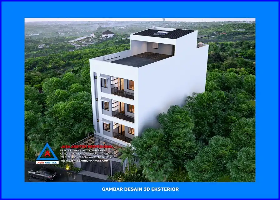 tampak atas Jasa Desain Rumah Kost Dengan Material Terbaik di Depok
